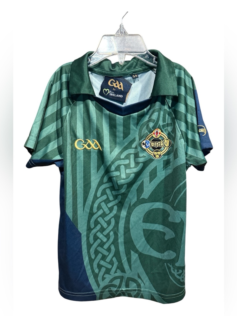 💚Lansdowne Boys Girls Unisex Ireland Football Soccer Jersey Eire sz 3-4 Yr